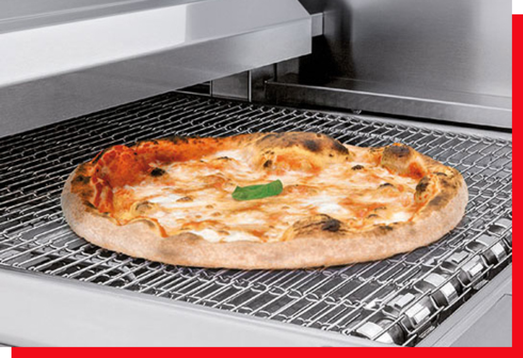 four infrarouge agroalimentaire cuisson pizza